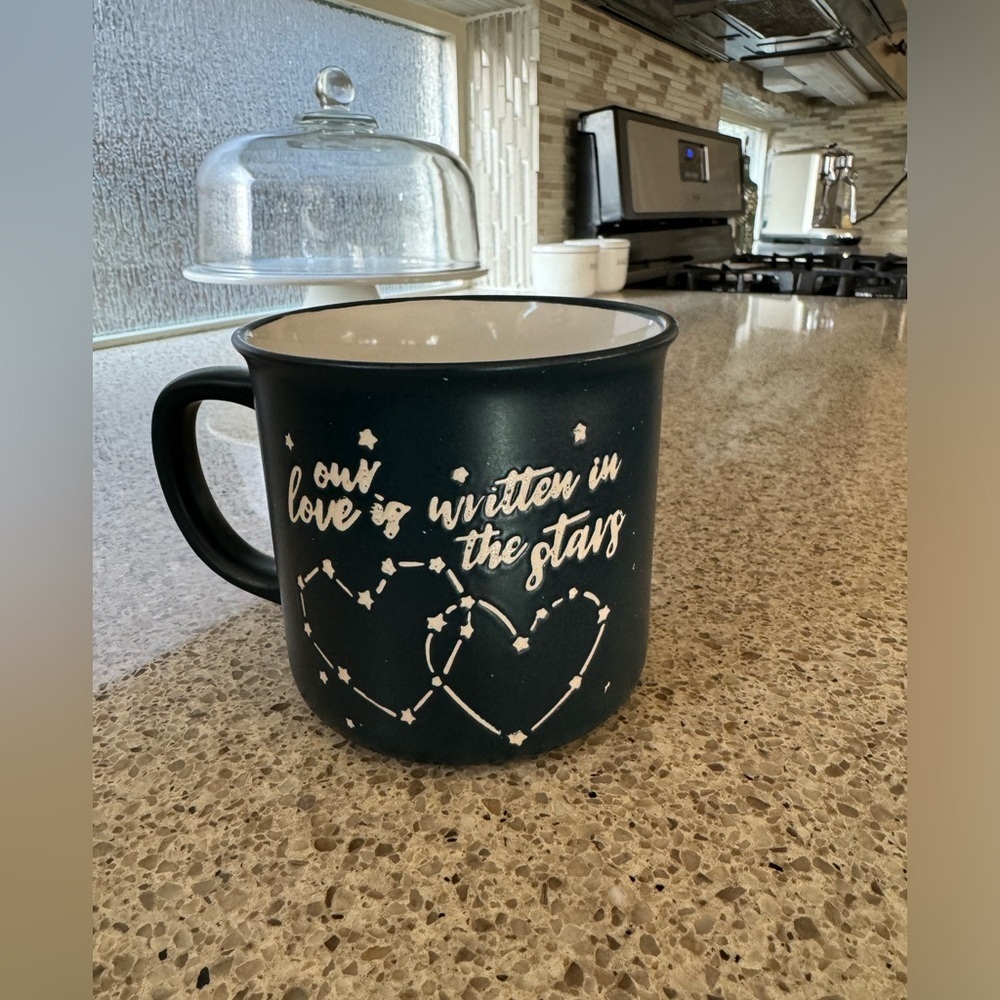 Constellation “Our Love Is Written in the Stars” Navy Blue Mug
